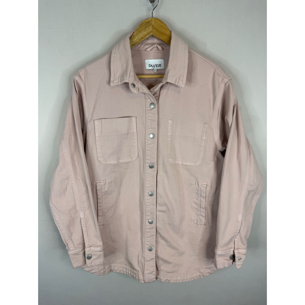 DU/ER Pimlico Performance‎ Shacket Jacket Pink S Small Stretch Cotton Twill